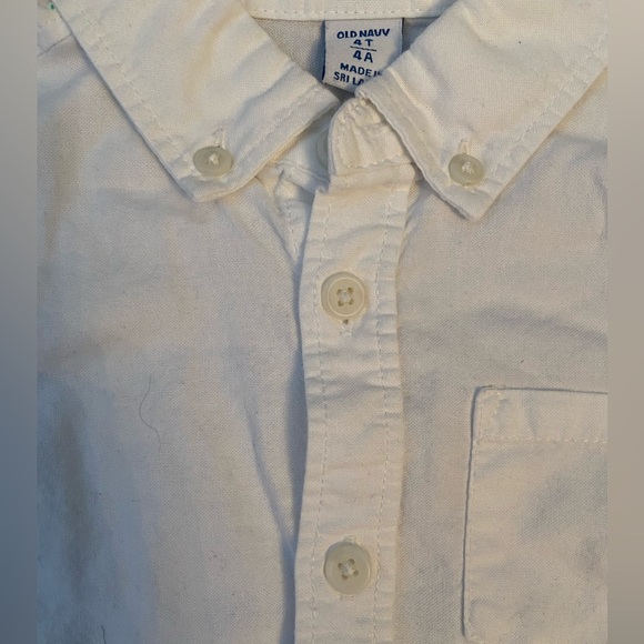Old Navy White Button-Up Long Sleeve - Size 4T - Picture 3 of 3